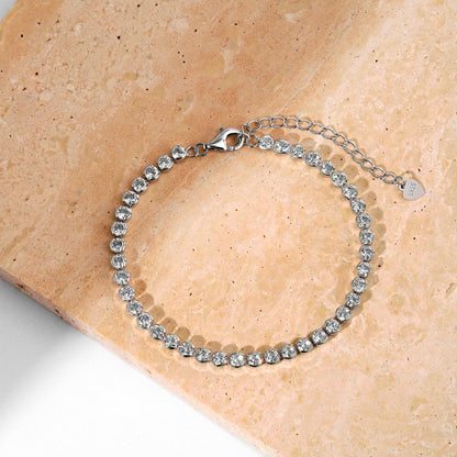 [Royal Jewellery]Ornate  Sparkling Round Cut Daily Bracelet