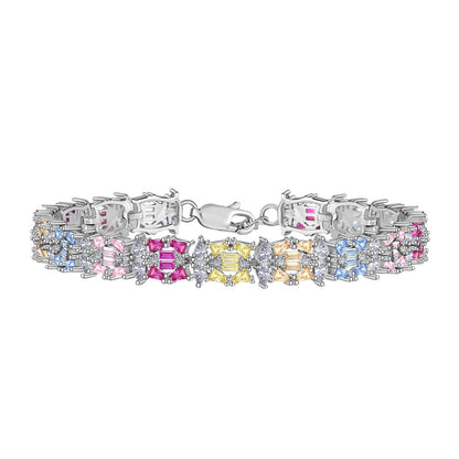 [Royal Jewellery]Delicate Colorful Multi Cut Party Bracelet