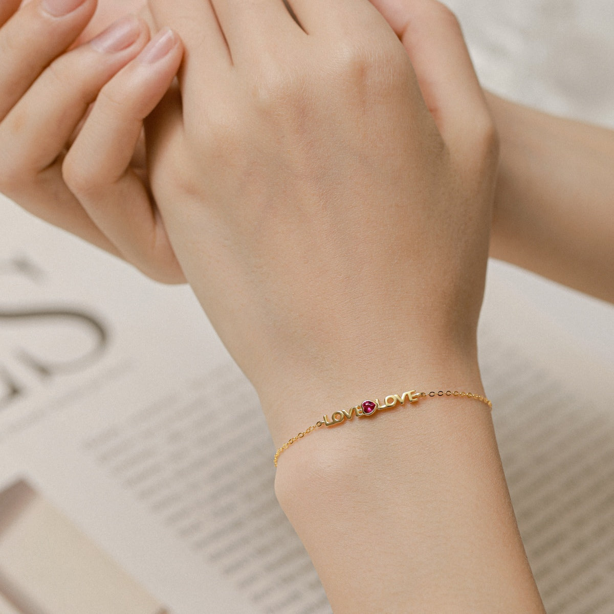 [Royal Jewellery]Romantic Heart Shape Lover Bracelet