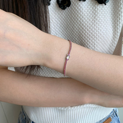 [Royal Jewellery]Dazzling Colorful Round Cut Daily Bracelet
