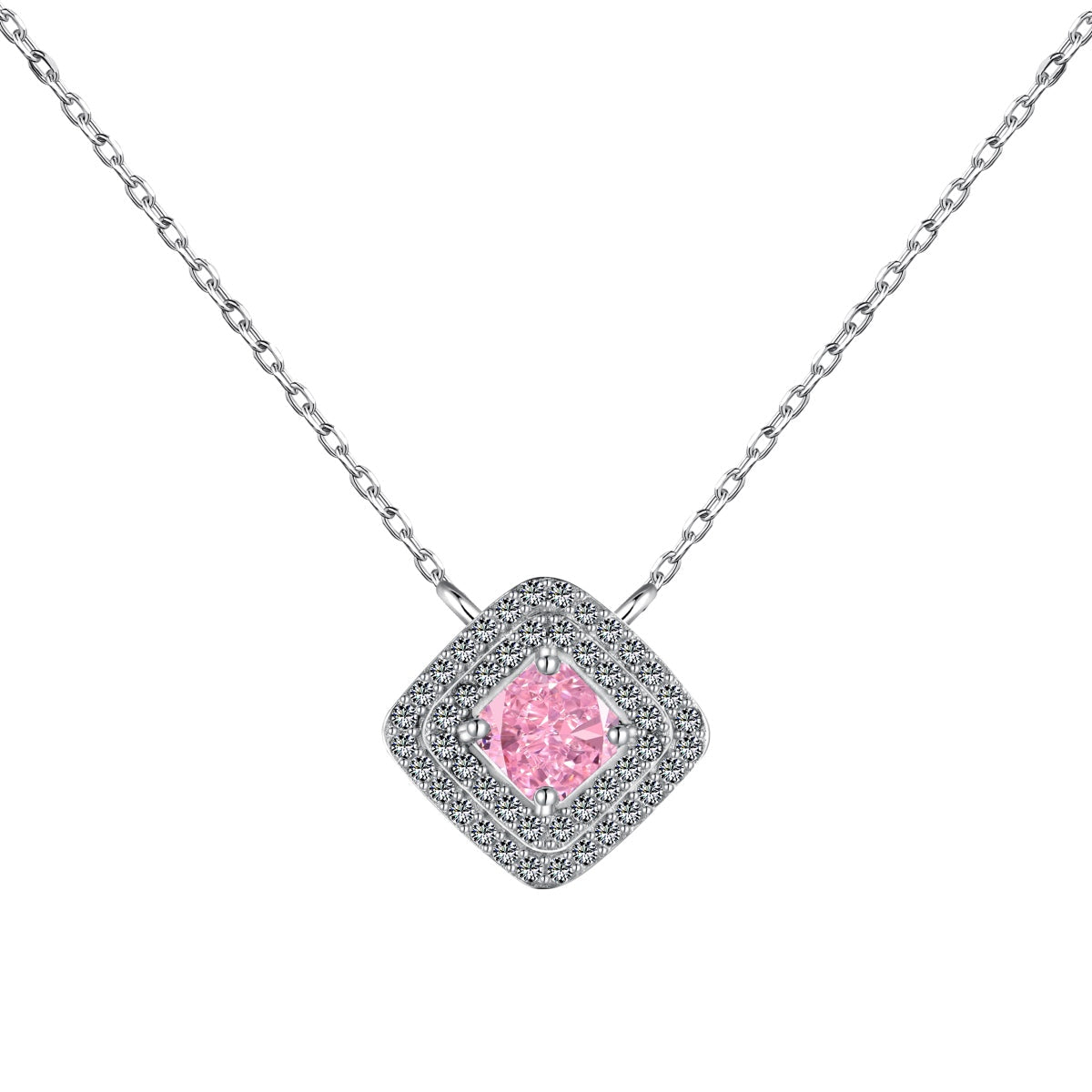 [Royal Jewellery]Sparkling Asscher Cut Necklace