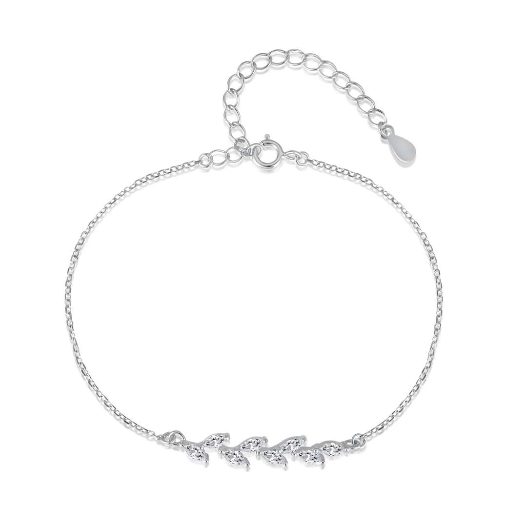 [Royal Jewellery]Elegant Wheat Leaves Shape Bracelet