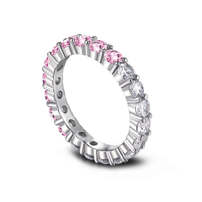 [Royal Jewellery]Sparkling Round Cut Tennis Ring