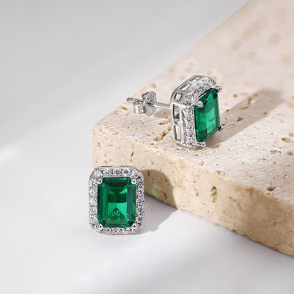 [Royal Jewellery]Luxurious Dainty Emerald Cut Banquet Earrings