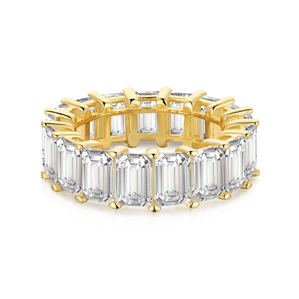 [Royal Jewellery]0.75 Carat Elegant Emerald Cut Tennis Ring