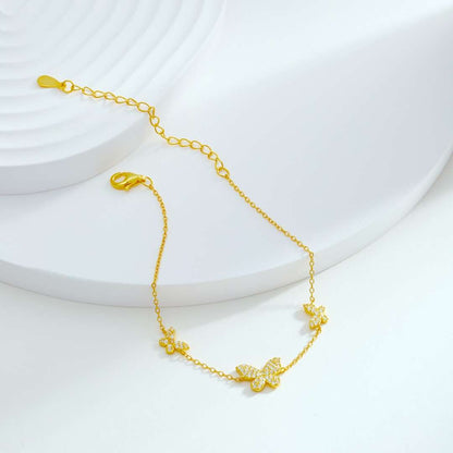 [Royal Jewellery]Delicate Butterfly Pendant Bracelet