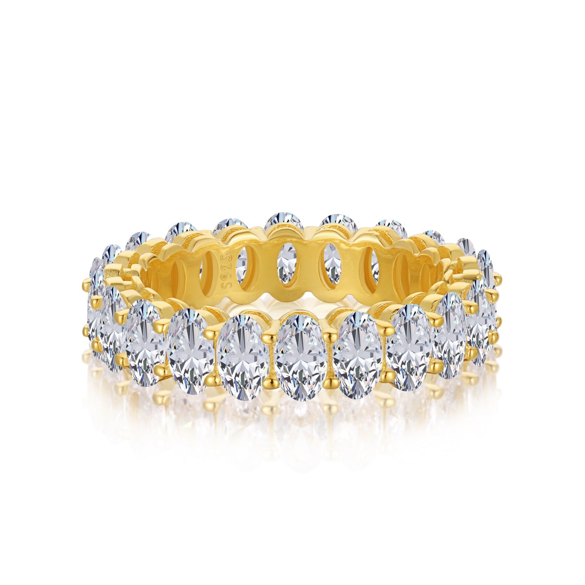 [Royal Jewellery]Ornate Oval Cut Tennis Ring