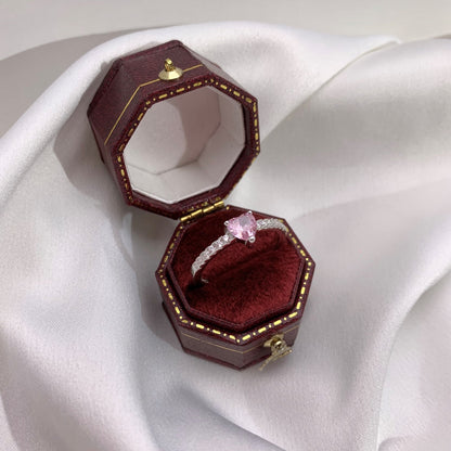 [Royal Jewellery]0.5 Carat CaratEternity Charming Heart Shape Lover Ring