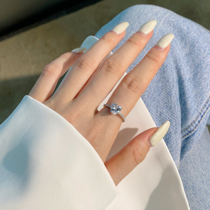 [Royal Jewellery]2.0 Carat Dazzling Lustrous Heart Cut Lover Ring