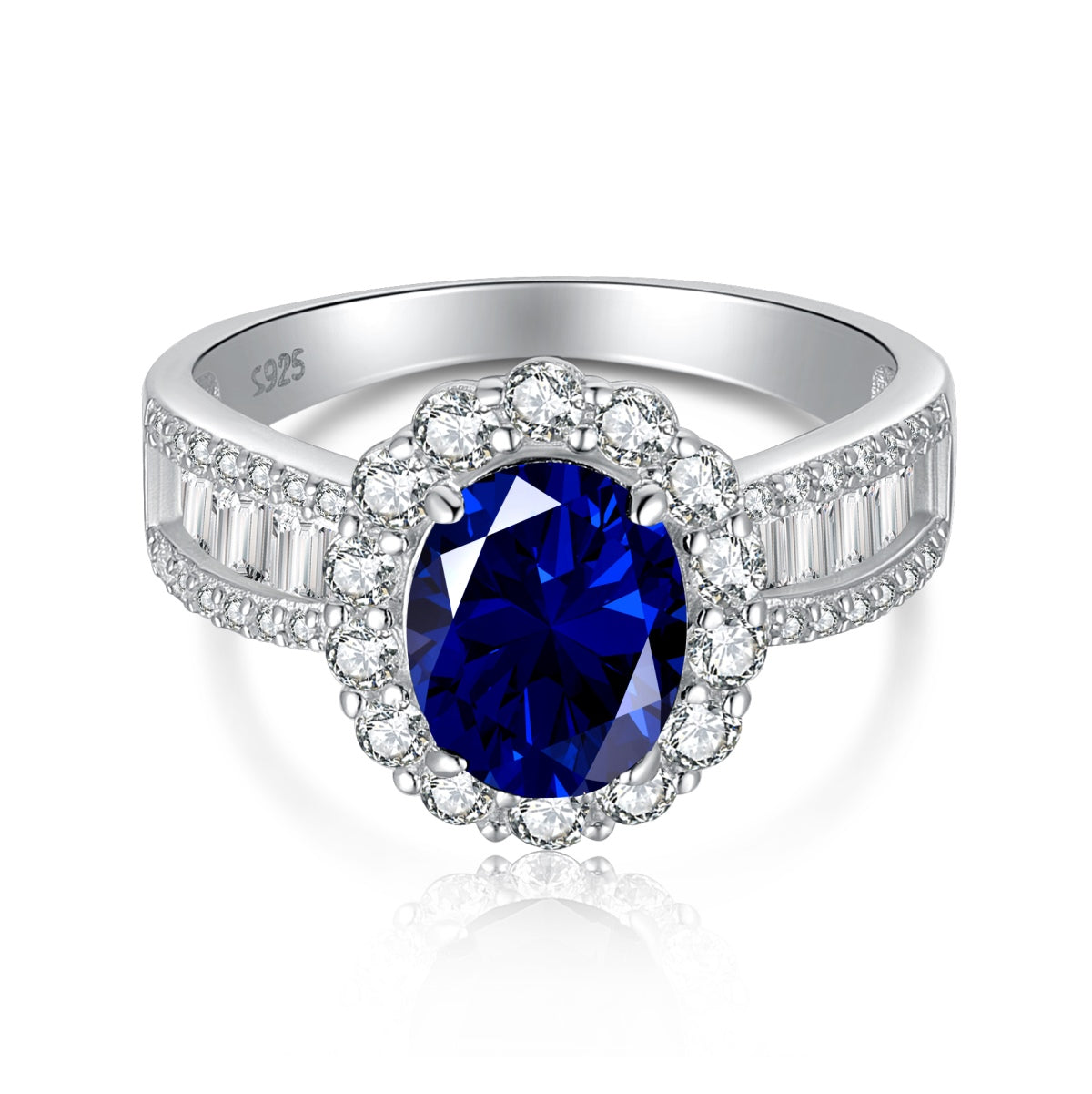 [Royal Jewellery]1.5 Carat Dazzling Charming Oval Cut Banquet Ring