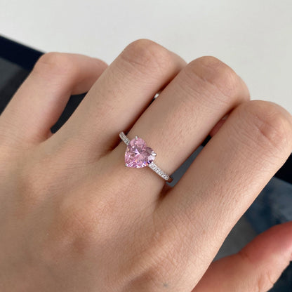 [Royal Jewellery]2.0 Carat Dazzling Lustrous Heart Cut Lover Ring
