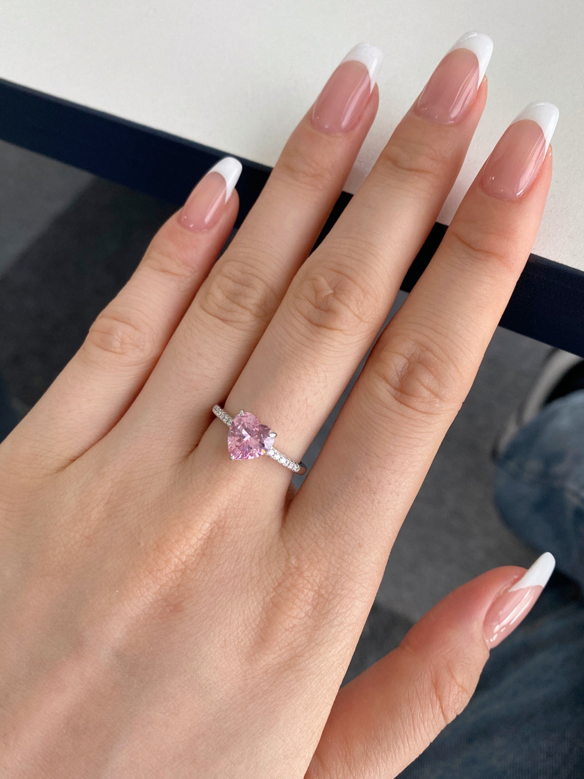 [Royal Jewellery]2.0 Carat Dazzling Lustrous Heart Cut Lover Ring