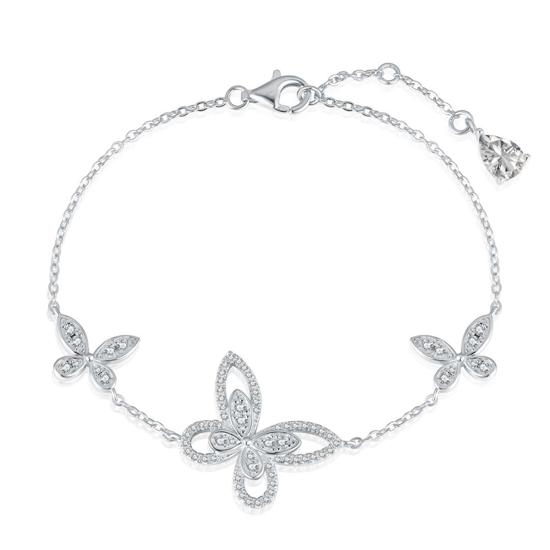 [Royal Jewellery]Delicate Butterfly Pendant Bracelet
