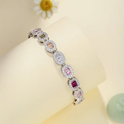 [Royal Jewellery]Exquisite Ornate Emerald Cut Daily Bracelet