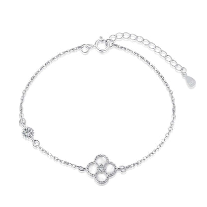 [Royal Jewellery]Delicate Four Leaf Clover Bracelet