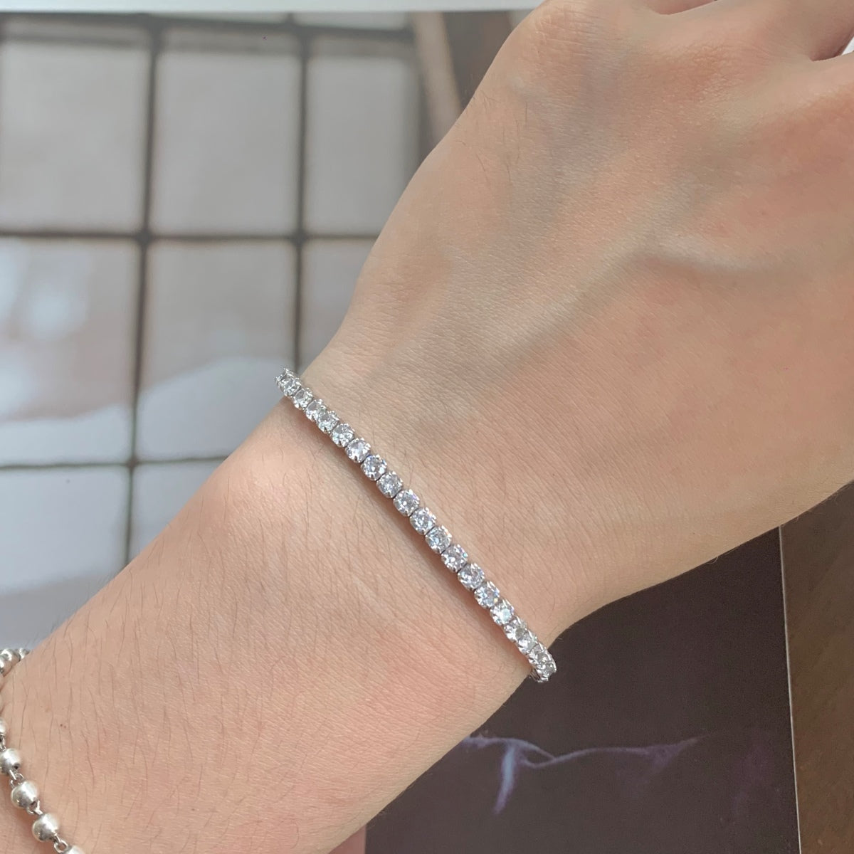 [Royal Jewellery]Sparkling Round Cut Daily Bracelet