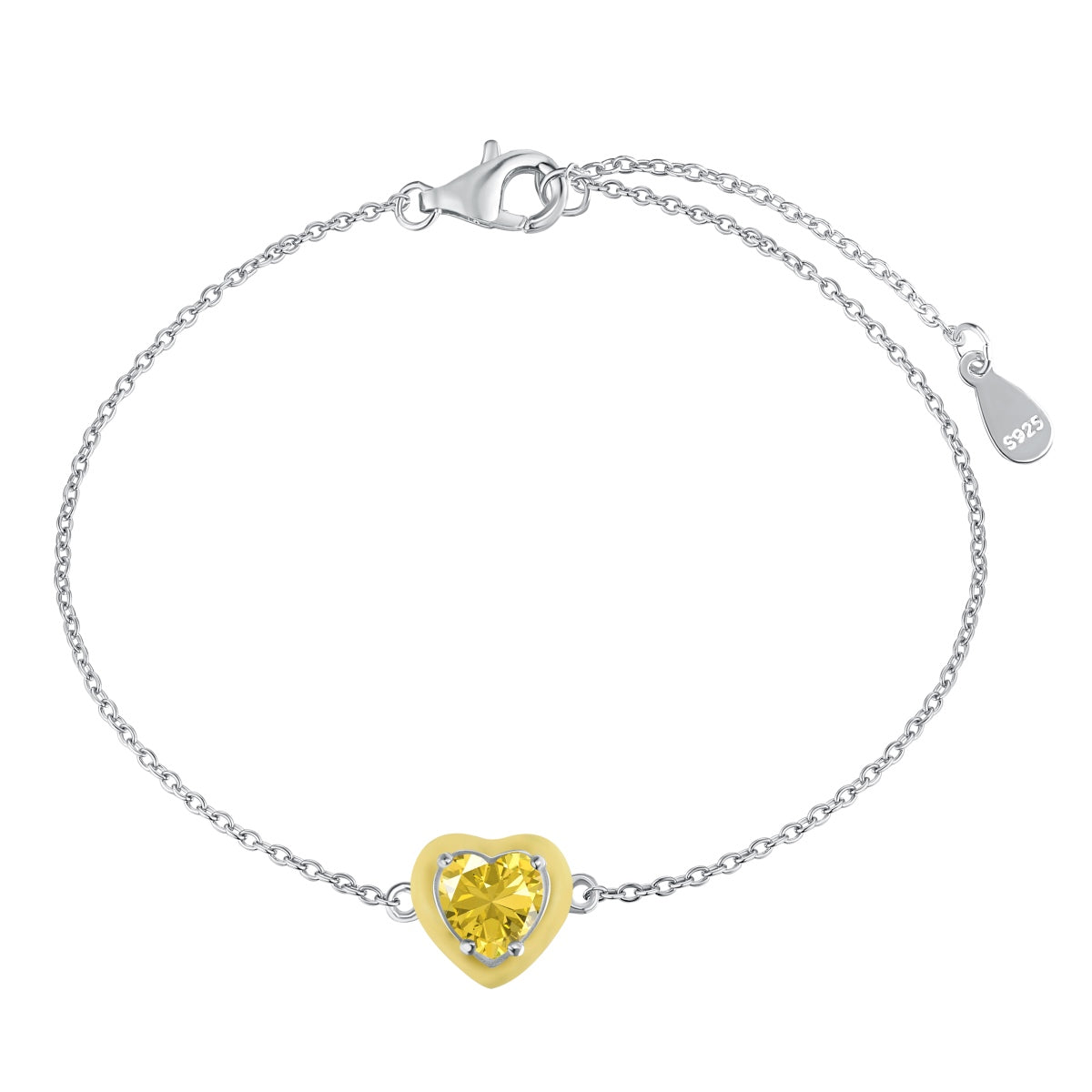 [Royal Jewellery]Sparkling Romantic Heart Shape Lover Bracelet