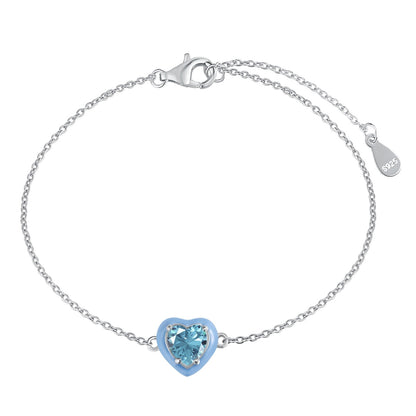 [Royal Jewellery]Sparkling Romantic Heart Shape Lover Bracelet