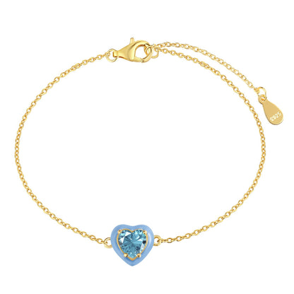 [Royal Jewellery]Sparkling Romantic Heart Shape Lover Bracelet