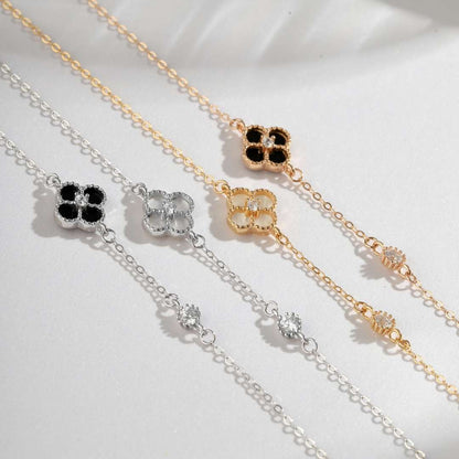 [Royal Jewellery]Delicate Four Leaf Clover Bracelet