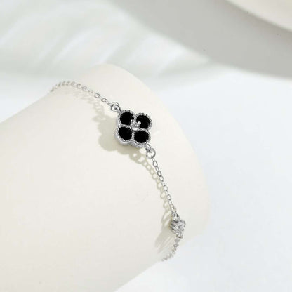 [Royal Jewellery]Delicate Four Leaf Clover Bracelet