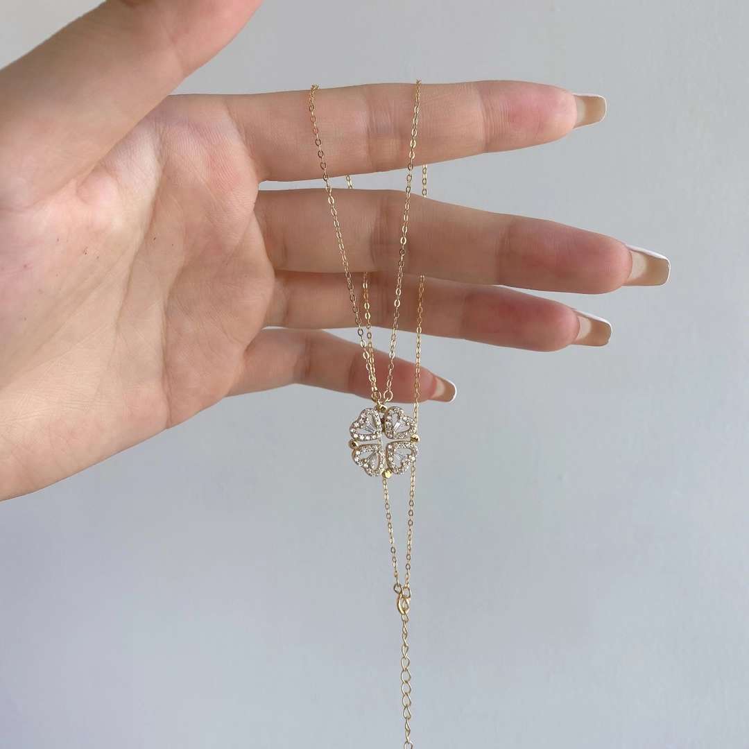 [Royal Jewellery]Ornate Heart Cut Flower Shape Necklace
