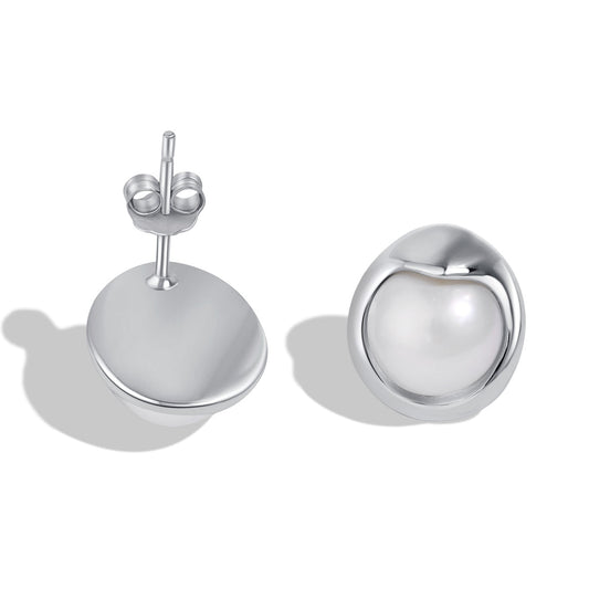 [Royal Jewellery]Dainty Bread Pearl Earrings