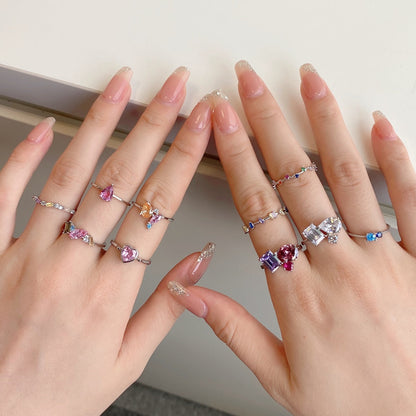 [Royal Jewellery]Unique Trapezoid Cut Daily Ring