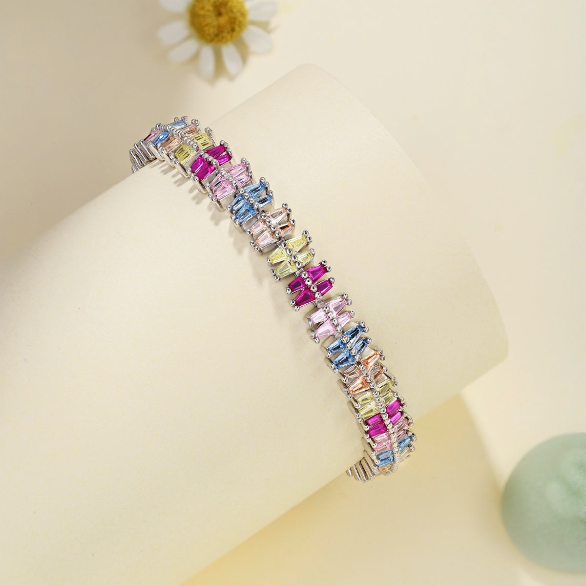 [Royal Jewellery]Sparkling Exquisite Multi Cut Party Bracelet