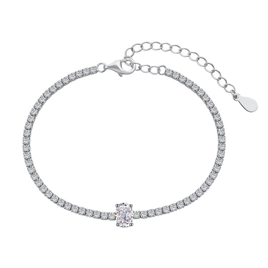 [Royal Jewellery]0.75 Carat Exquisite Oval Cut Daily Bracelet