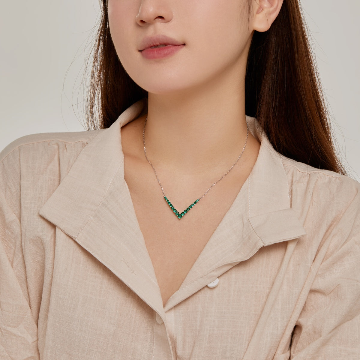[Royal Jewellery]Ornate Round Cut Necklace