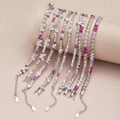 [Royal Jewellery]Romantic Heart Shape Round Cut Lover Bracelet