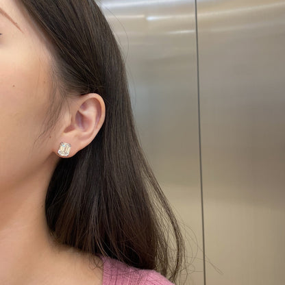 [Royal Jewellery]Dazzling Square Shape Earrings
