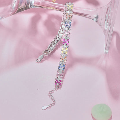 [Royal Jewellery]Delicate Colorful Multi Cut Party Bracelet