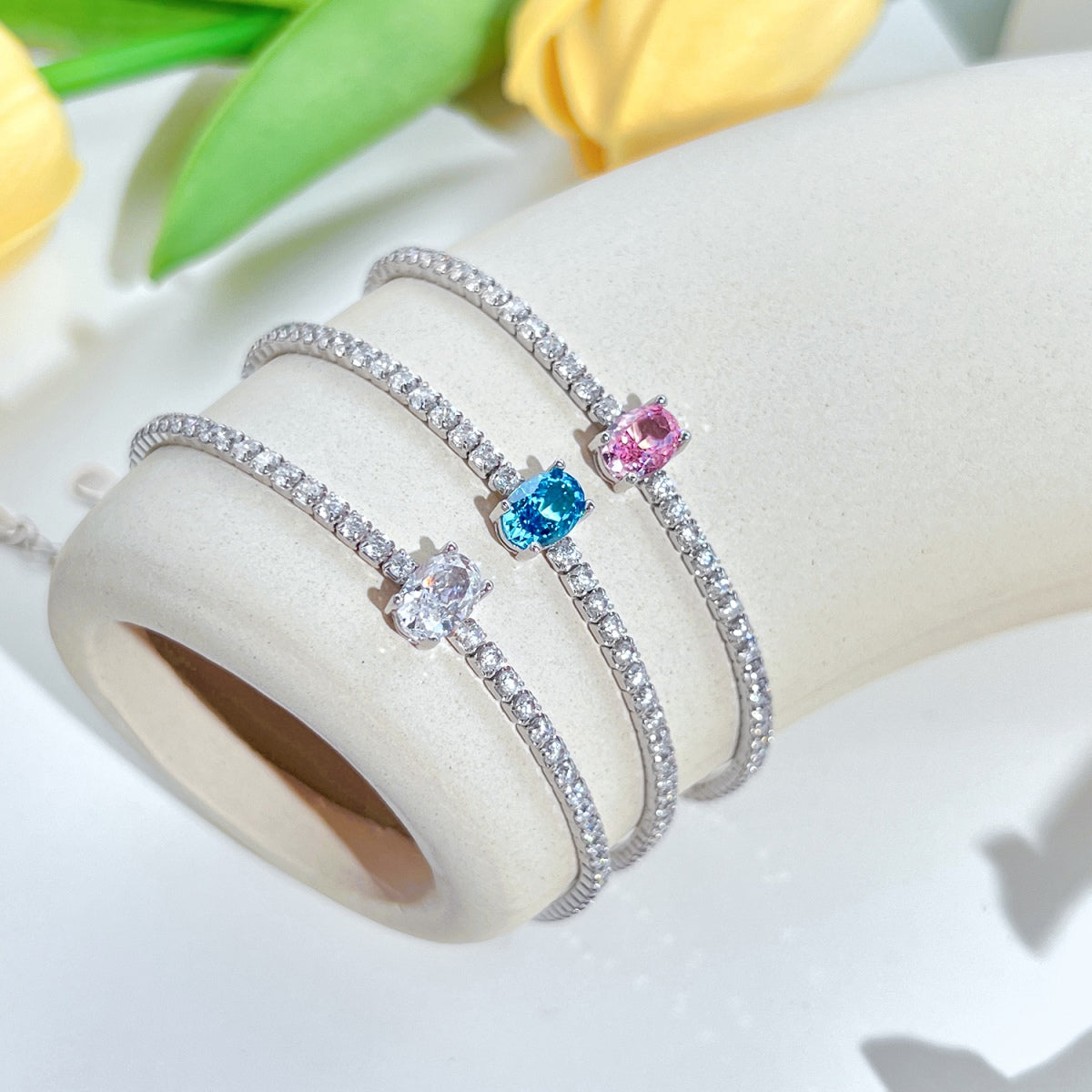[Royal Jewellery]0.75 Carat Exquisite Oval Cut Daily Bracelet