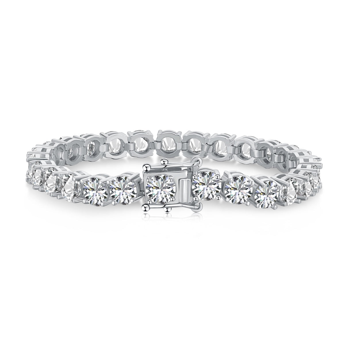[Royal Jewellery]0.75 Carat Dazzling Round Cut Wedding Bracelet