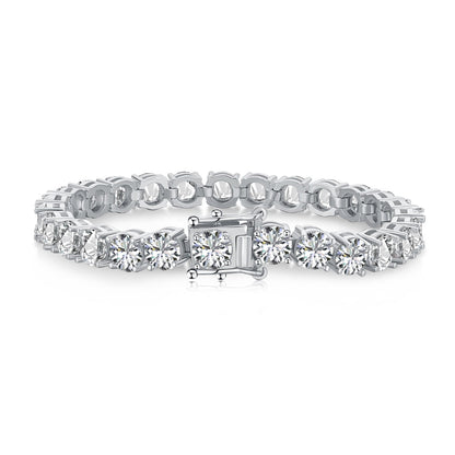 [Royal Jewellery]0.75 Carat Dazzling Round Cut Wedding Bracelet