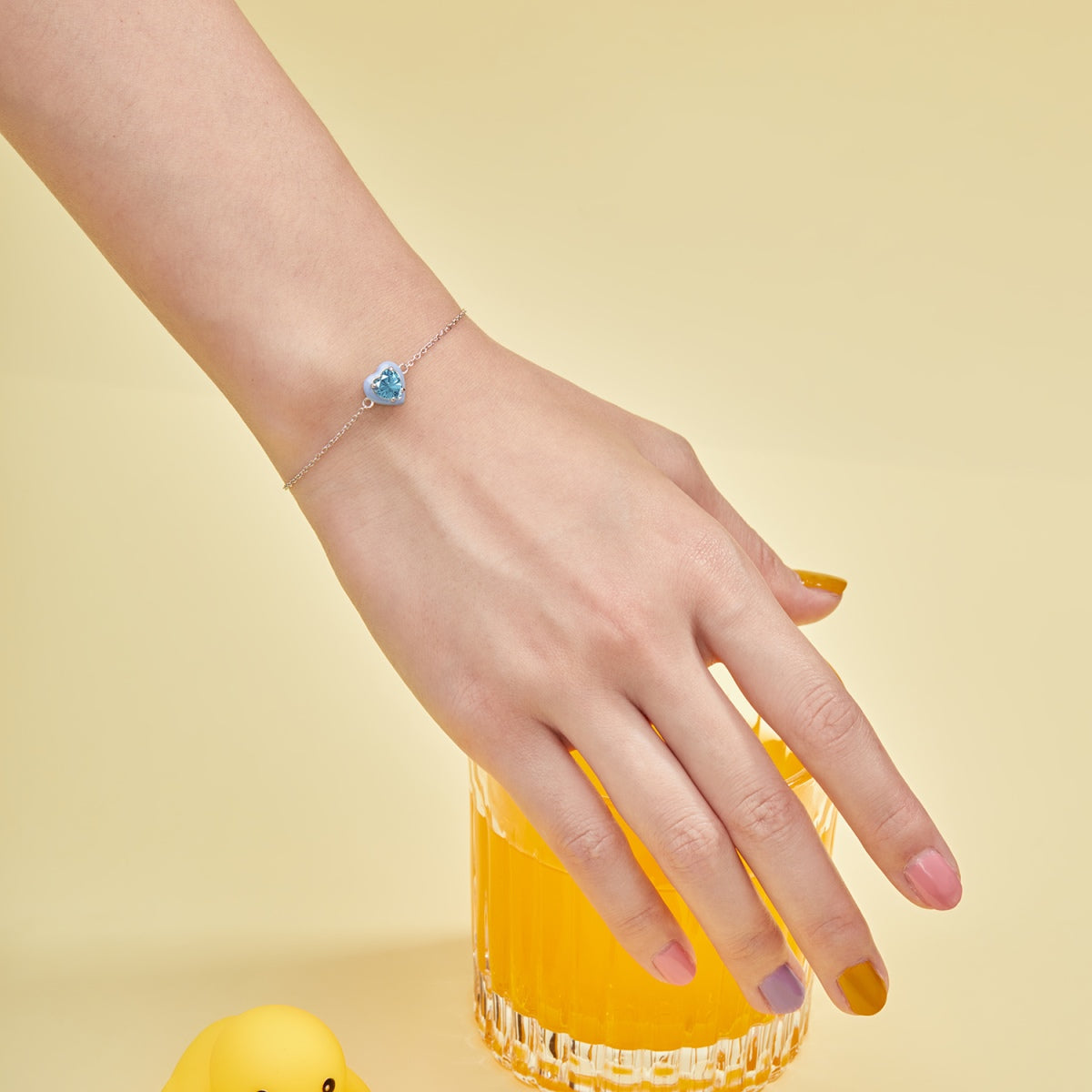 [Royal Jewellery]Sparkling Romantic Heart Shape Lover Bracelet