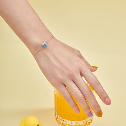 [Royal Jewellery]Sparkling Romantic Heart Shape Lover Bracelet