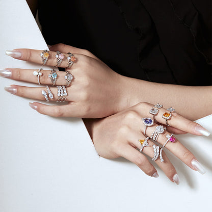 [Royal Jewellery]Unique Vivid Snake Shape Daily Ring