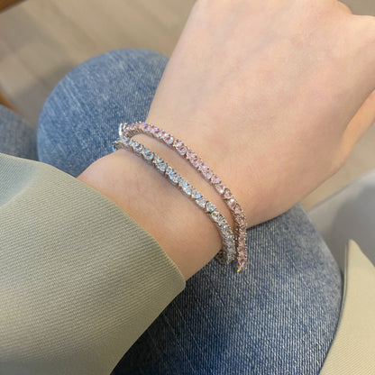 [Royal Jewellery]Dazzling Romantic Heart Shape Lover Bracelet