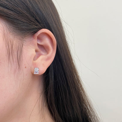 [Royal Jewellery]Radiant Luxurious Princess Cut Daily Earrings