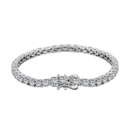 [Royal Jewellery]Luxurious Ornate Round Cut Tennis Bracelet
