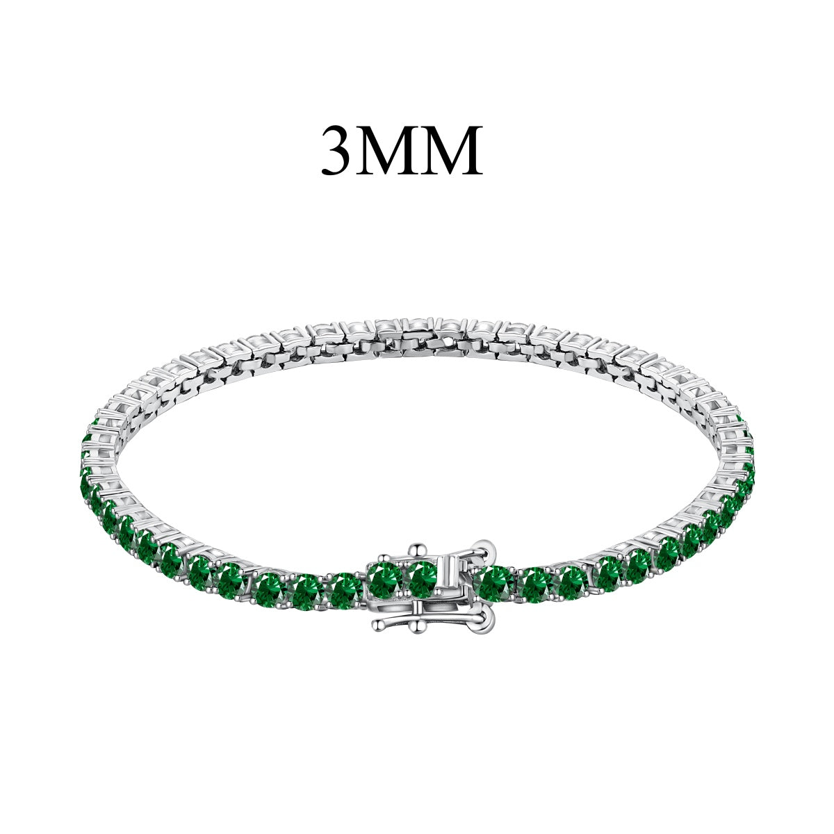 [Royal Jewellery]Radiant Colorful Round Cut Party Bracelet