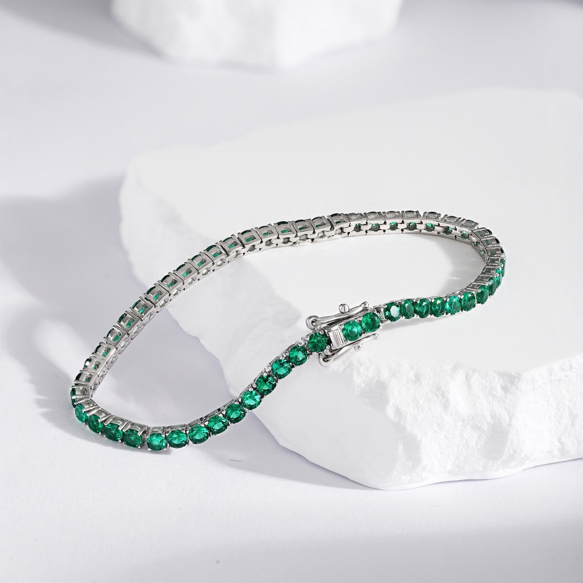 [Royal Jewellery]Radiant Colorful Round Cut Party Bracelet
