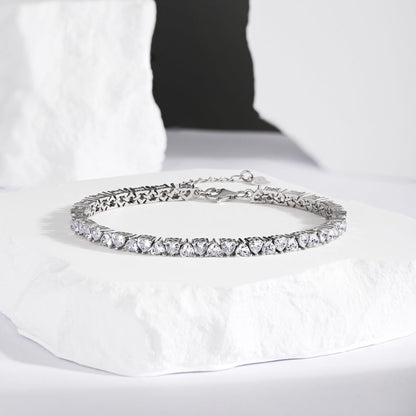 [Royal Jewellery]Dazzling Romantic Heart Shape Lover Bracelet