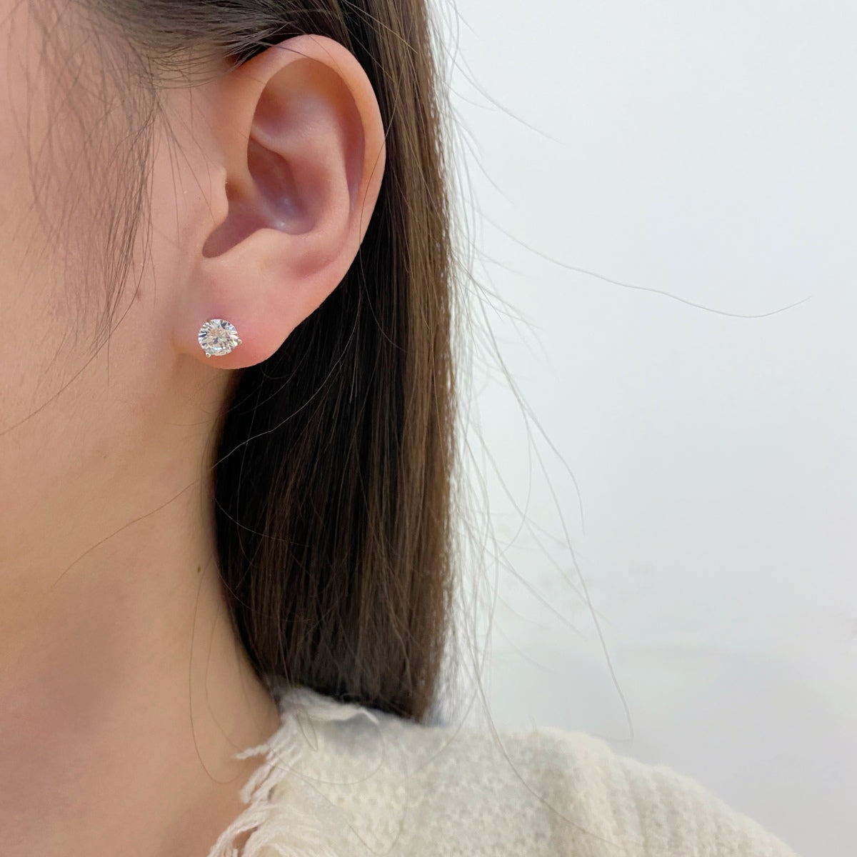 [Royal Jewellery]Dainty Round Shape Earrings