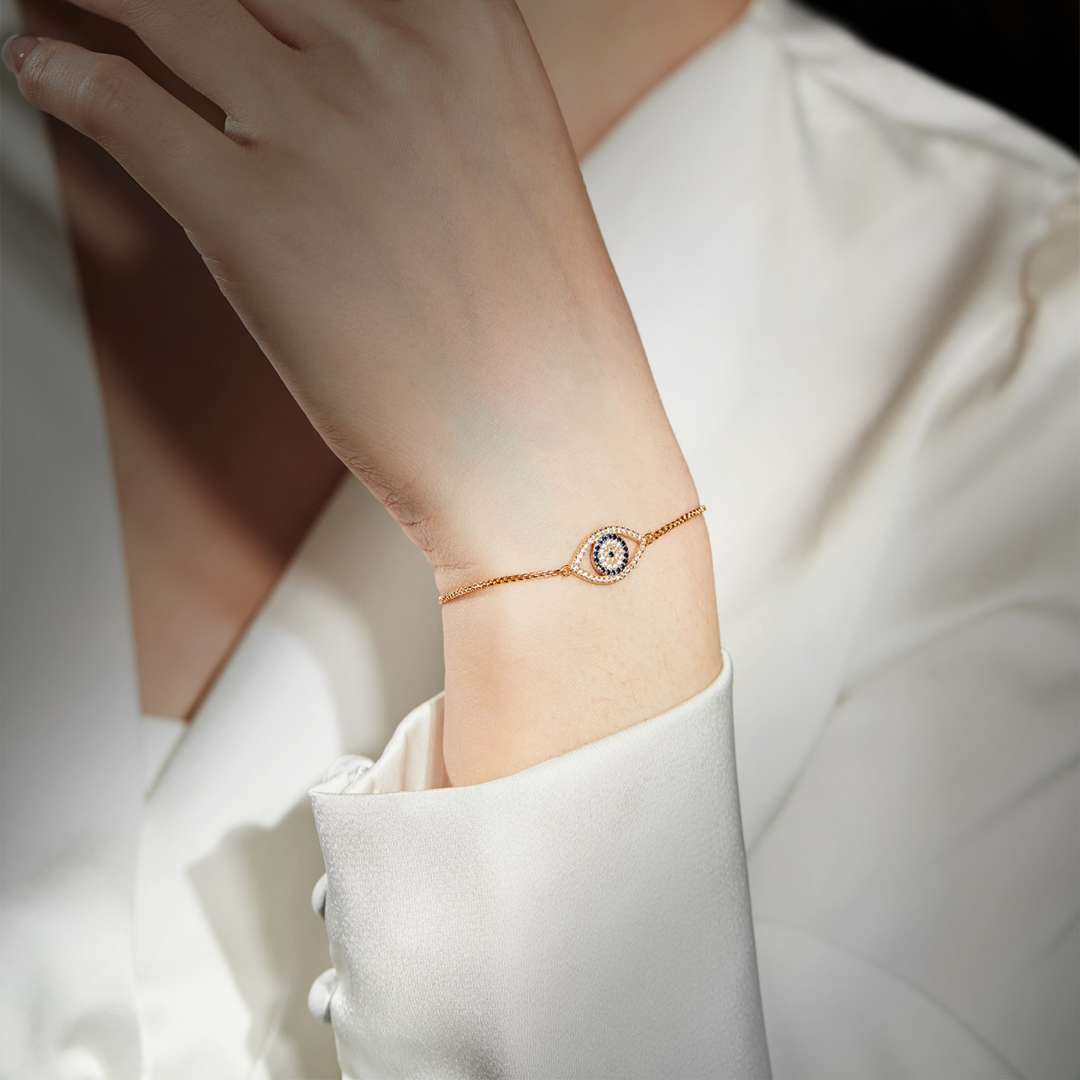[Royal Jewellery]Dazzling Eye Shape Necklace