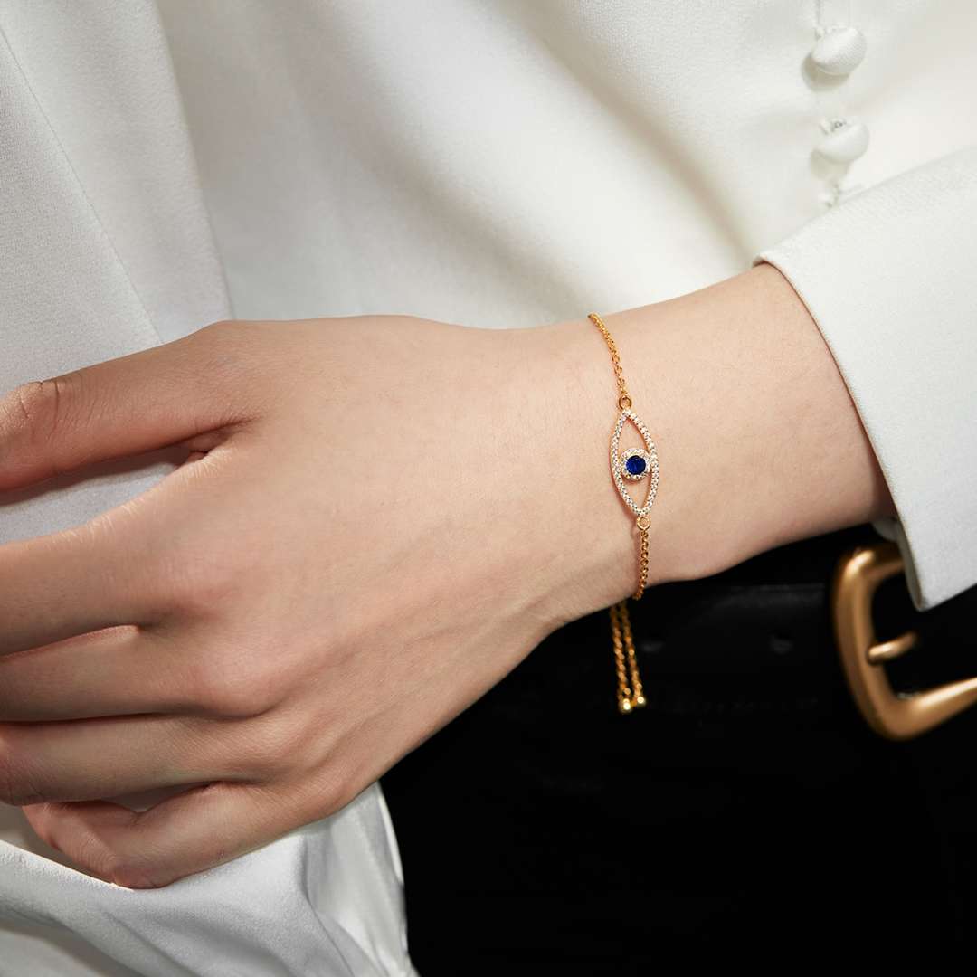 [Royal Jewellery]Devil's Eye Hollow Design Bracelet