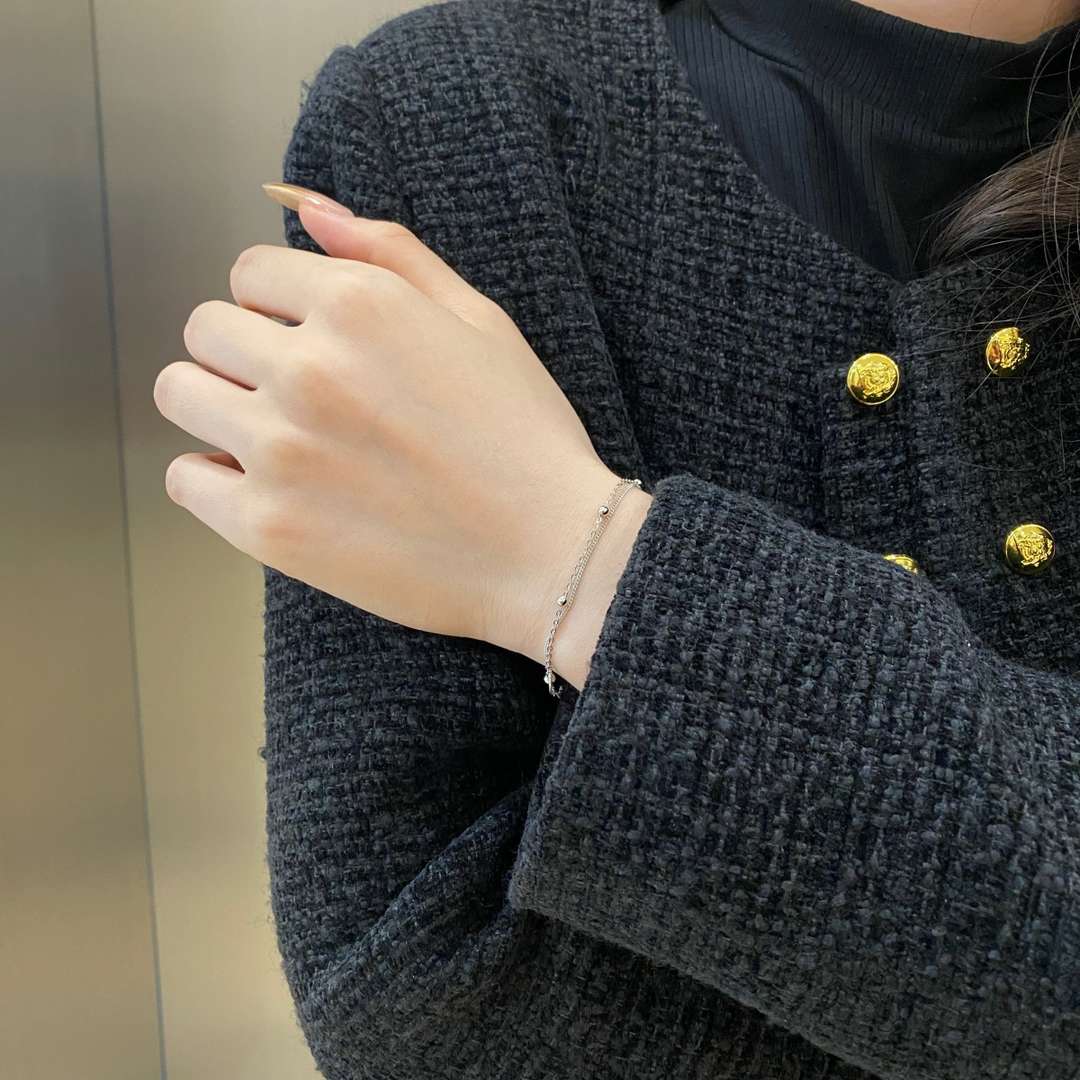 [Royal Jewellery]Delicate Bead Double Layer Bracelet